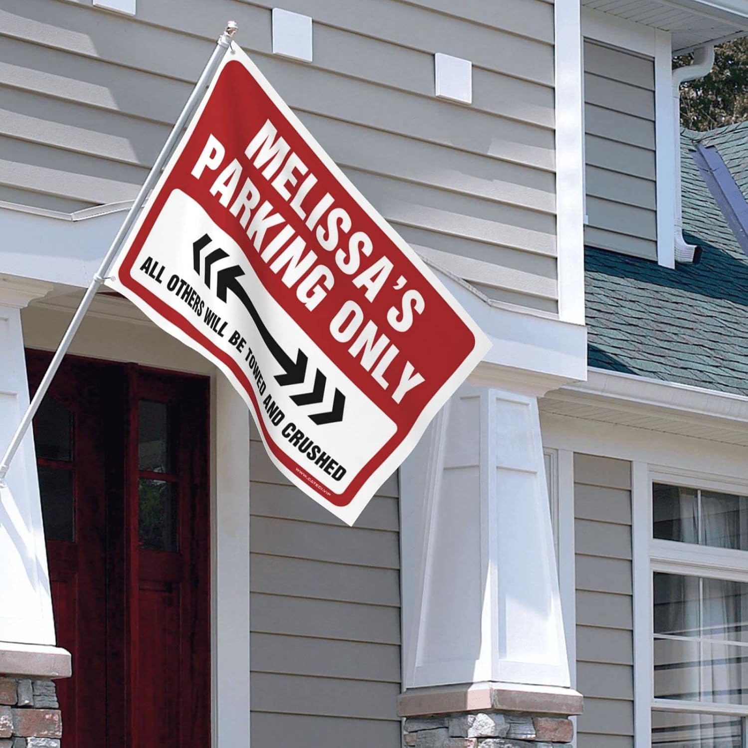 Dorm Room Flags For Guys Melissa'S Parking Only Flag Restroom Decor Cool Flags For College Dorm (Size : 30X45CM)