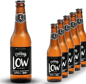 Cerveja Low Lager Puro Malte Louvada 355ml - 06unidades Sem Glúten
