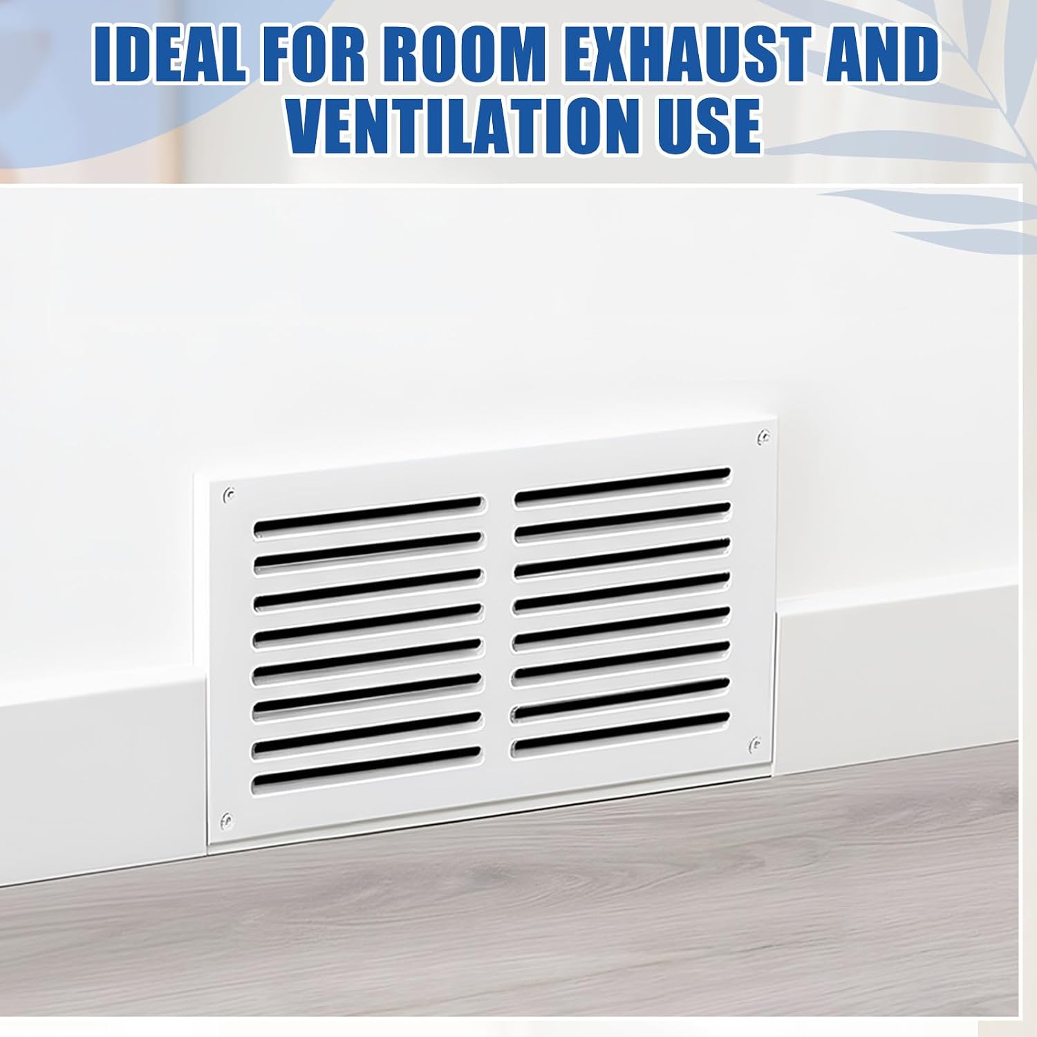 Colingmill 1 Pcs Decorative Return Air Vent Cover 16 x 8.5 x 3/4 Inch (14x6 Duct Opening) White MDF Modern Farmhouse Wall Vent Grille High Airflow Cold Air Return HVAC Cover for Wall Baseboard
