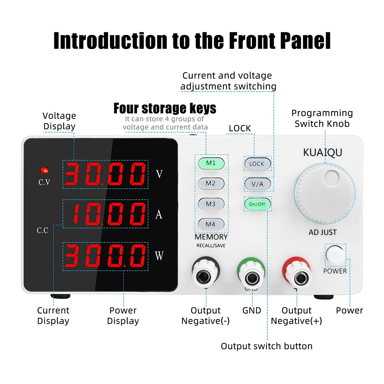Fuente de alimentación programable de laboratorio 3 0V 10A 60V 5A 120V 3A Buscar regulado corriente continua FUENTES DE ALIMENTACIÓN FUNCIÓN DE MEMORIA AJUSTABLECIDA DE ALTA Precisión(SPPS-S305)