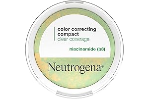 Color Correcting Powder Makeup Compact with Green Powder