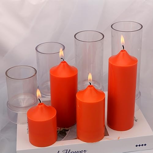 Miniatura 2 de MILIVIXAY 4 moldes para velas de pilar para hacer velas, mechas de 60 pies de largo, 4 soportes de mecha, un sellador de moldes y un cable de plomo