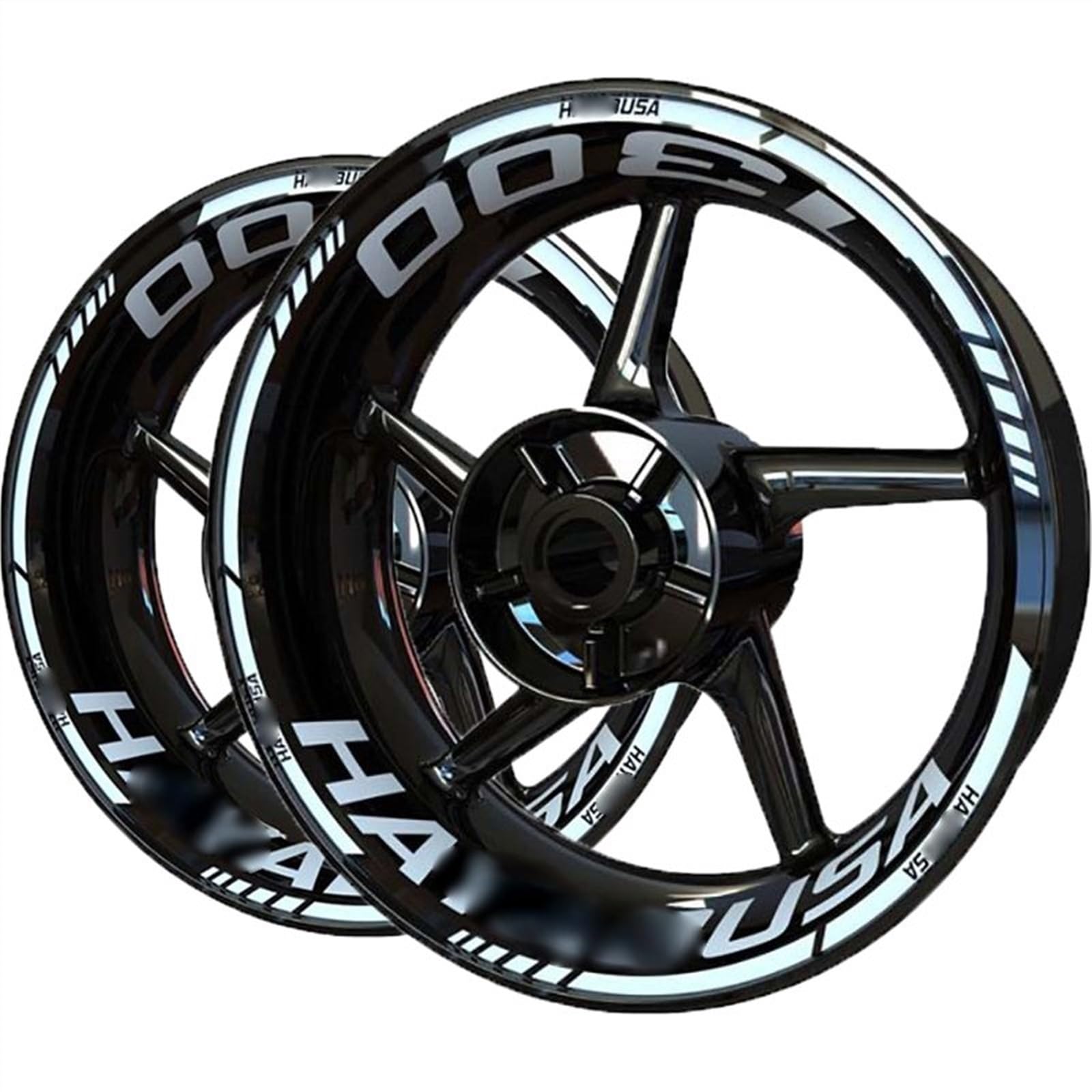Sjhyll 5 Motorcycle Sticker Wheel Rim Decal For S&Uzuki For Hayabusa 1300 Wheel Stickers(5)