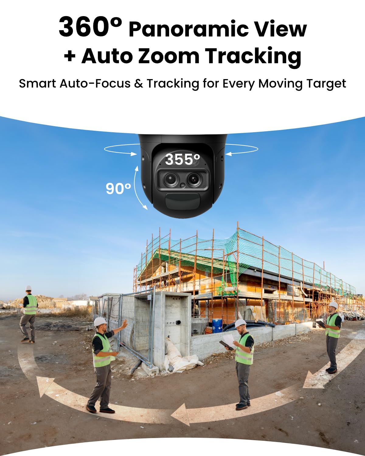 Reolink 3G/4G Słoneczna kamera do monitoringu z automatycznym śledzeniem-zoomem, 360° PTZ Bezprzewodowa kamera bezpieczeństwa z gniazdem karty SIM, 4K 8MP HD, TrackMix LTE + Panel Słoneczny