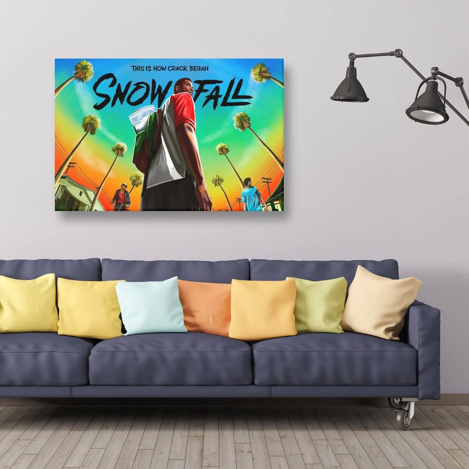 Poster Décoratif Sur Toile LINTEZHG - Série Snowfall - 30 X 45 Cm - Impression Jet D'encre - Pour Salon, Chambre - Art Mural Moderne