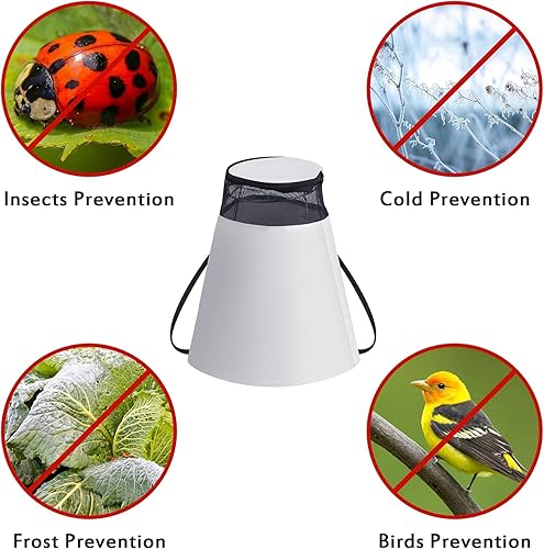 Miniatura 5 de LFUTARI 2 fundas protectoras de rosas de invierno, conos de rosas, collares de rosas para protección de invierno contra las heladas, animales que