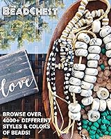 Vista 7 de The Bead Chest Cuentas de vidrio africanas recicladas hebra completa de 24" de cuentas de vidrio de comercio justo respetuosas del medio ambiente