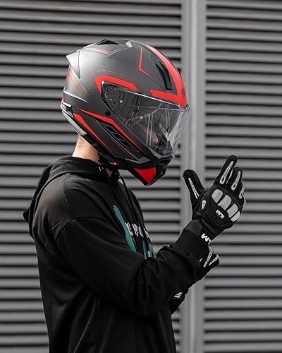 Miniatura 6 de ILM Cascos de cara completa para motocicleta DOT ECE para hombres y mujeres con doble visera pinlock inserto Street Racing casco Cascos para Motos
