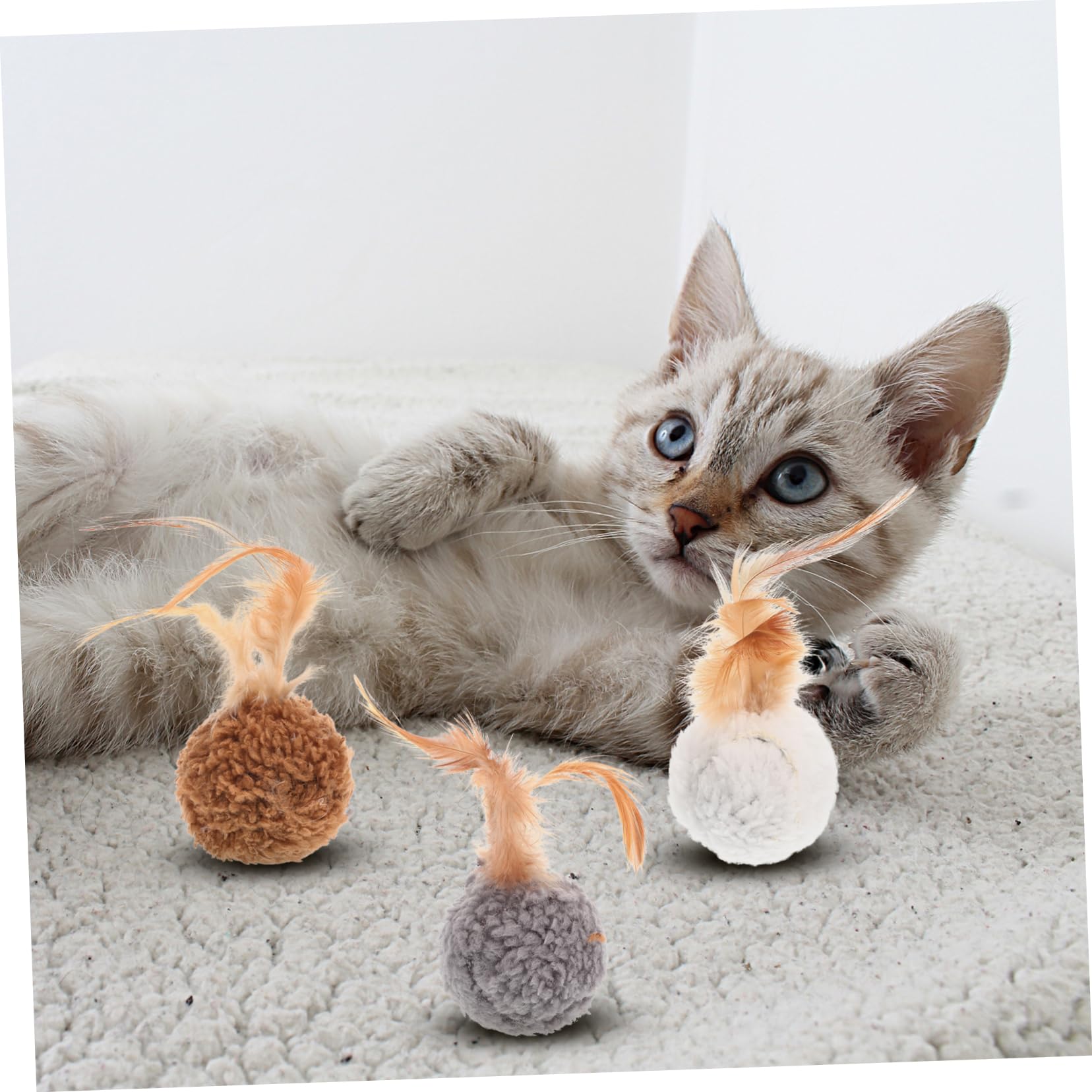 DOITOOL 45piezas Juguete Interactivo para Gatos De De y Sonajero Estimulación y Diversión para Mascotas para Jugar Interiores y Exteriores