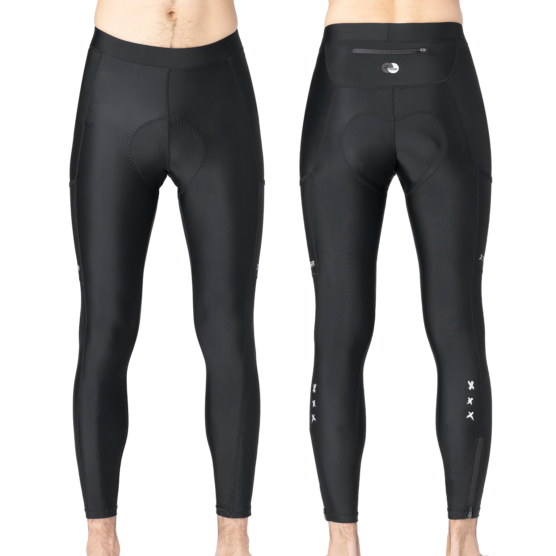 X-TIGER Cyclisme Pantalons Homme avec Padded Respirant Long Bike Compression Leggings Cycliste Pantalon de Vélo Pantalon