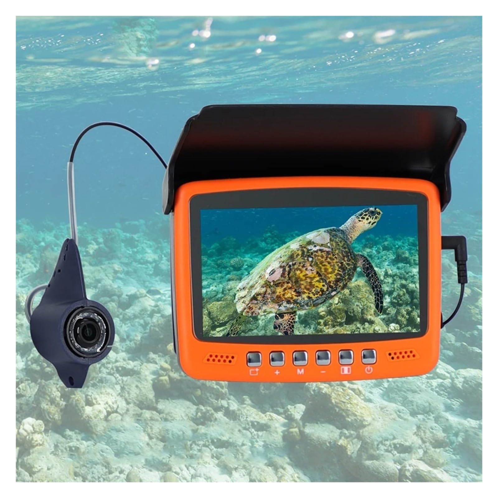 Cámara de Pesca submarina 8HBS Kit de cámara submarina con Pantalla LCD IPS 4,3 Pulgadas para Pesca en Hielo(15M)