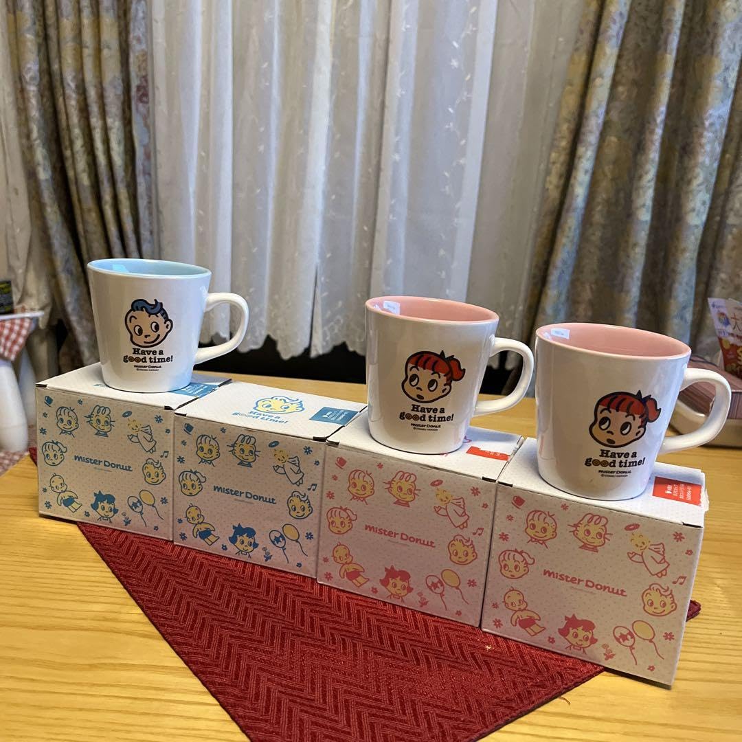 ミスタードーナツ　マグカップ（ソーサー付） ミスド ポンデライオン マグカップ 蓋付き(ソーサー) ミスター