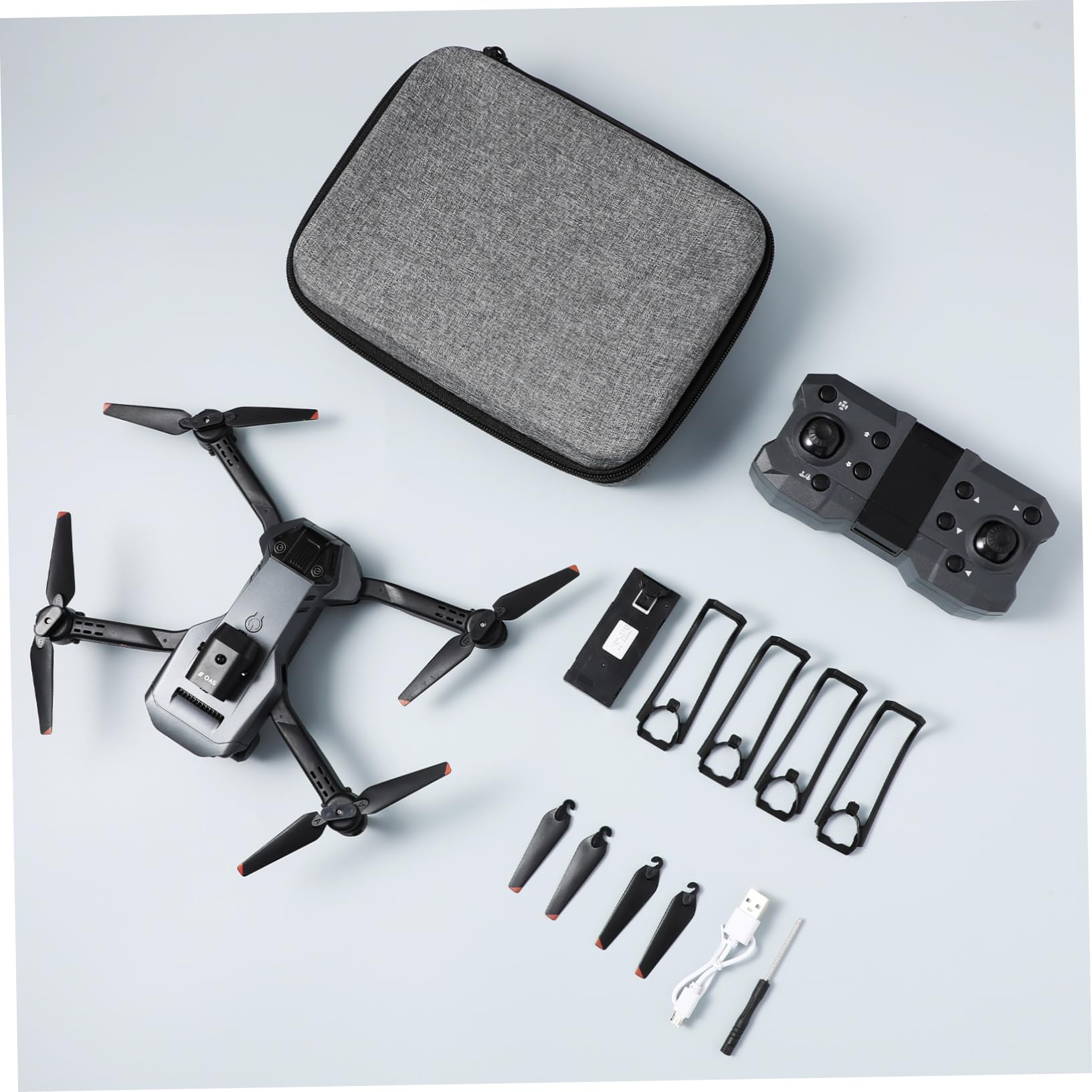 Drone Pieghevole Max con Tripla Fotocamera per Adulti Nero | 1800mah 3.7v, Lente Elettrica Regolabile 150°, Funzioni Acrobatiche e Decollo/atterraggio One-touch