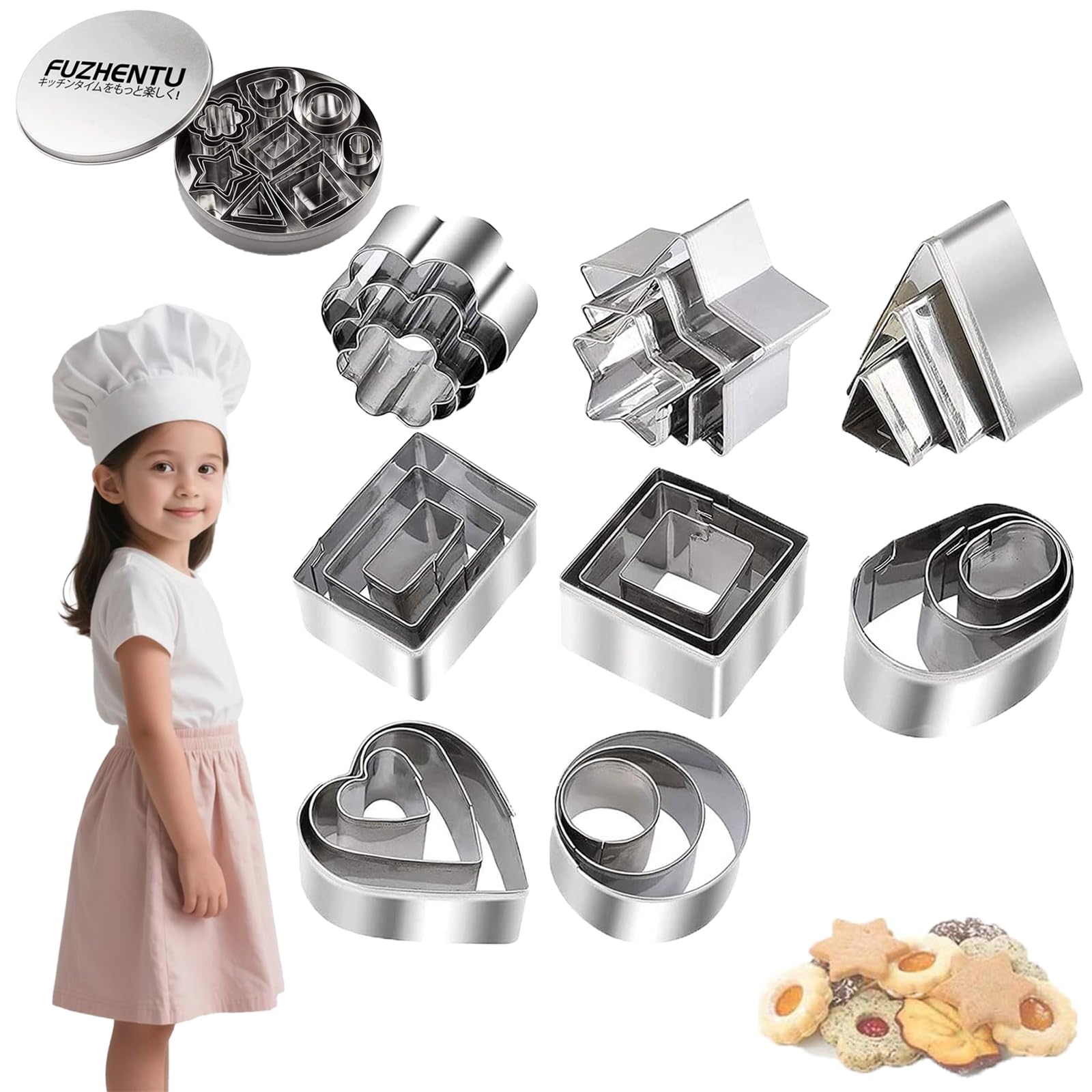 Amazon | FUZHENTU バレンタイン用チョコレート型 クッキー型 型抜き