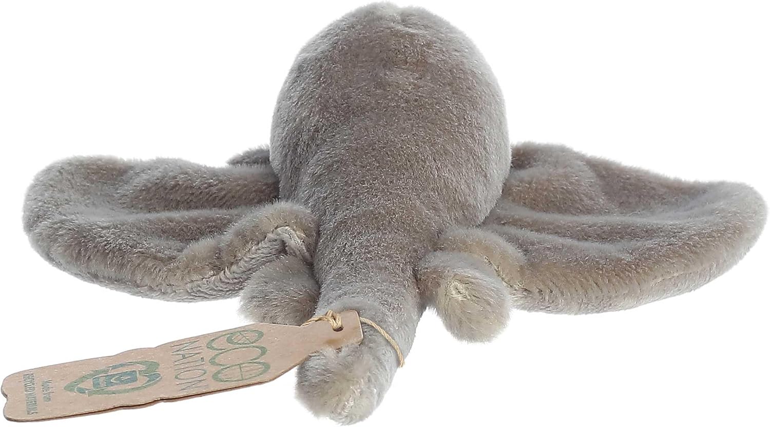 Aurora® Responsibly Made Eco Nation™ Eco Softies™ Stingray Stuffed Animal - Ideal for Playtime Adventures - Perfect for Birthdays or Just Because - Grey 9.5 Inches
