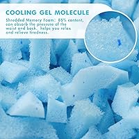 Vista 9 de MIULEE Paquete de 2 rellenos de almohada de 12 x 20 pulgadas, almohadas decorativas de espuma viscoelástica triturada de enfriamiento, ajustables