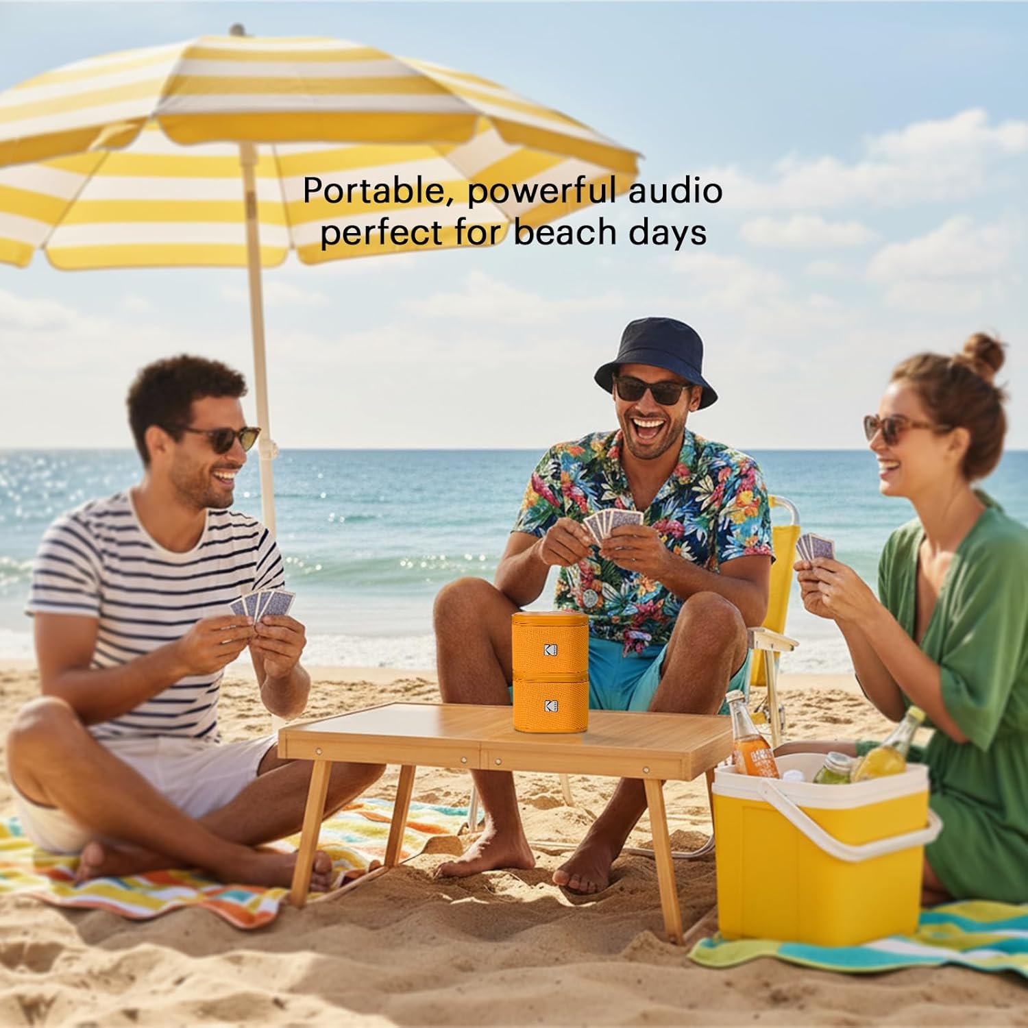 KODAK SOUNDBRIX Portable Bluetooth Speaker IPX4 Water Resistant Wireless 5H Playtime Stackable Speaker Pair 100 Speakers White Elephant Gift for Adults Men Women Teen Boys Girls Home Beach Birthday - Image 6