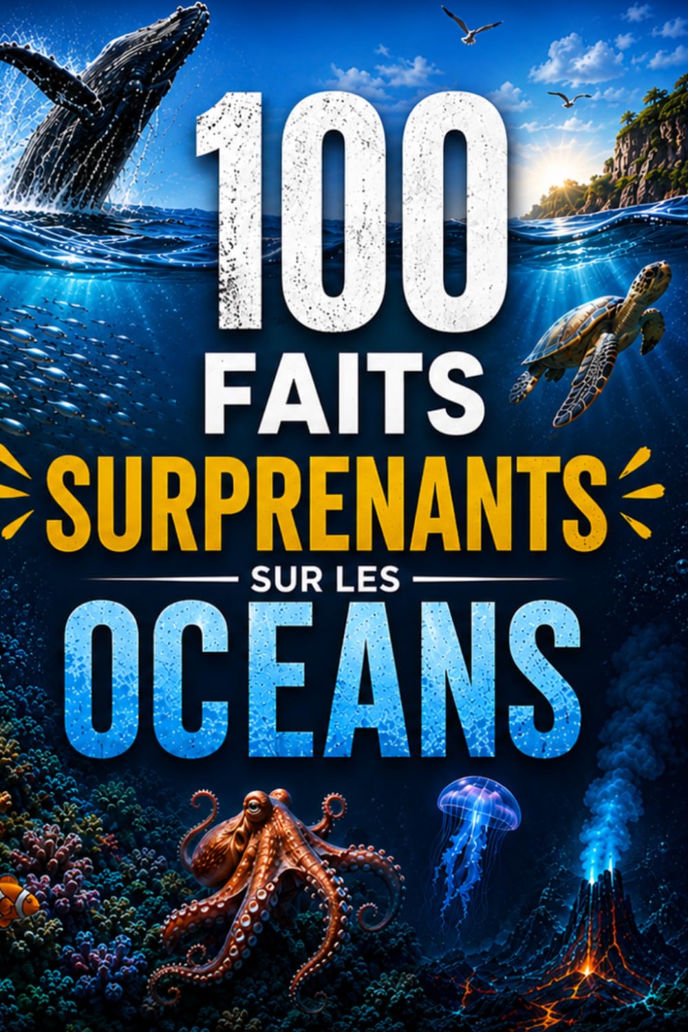 100 Faits Surprenants sur les Océans: Le guide captivant des mystères marins, des créatures des abysses et des secrets de la planète bleue.