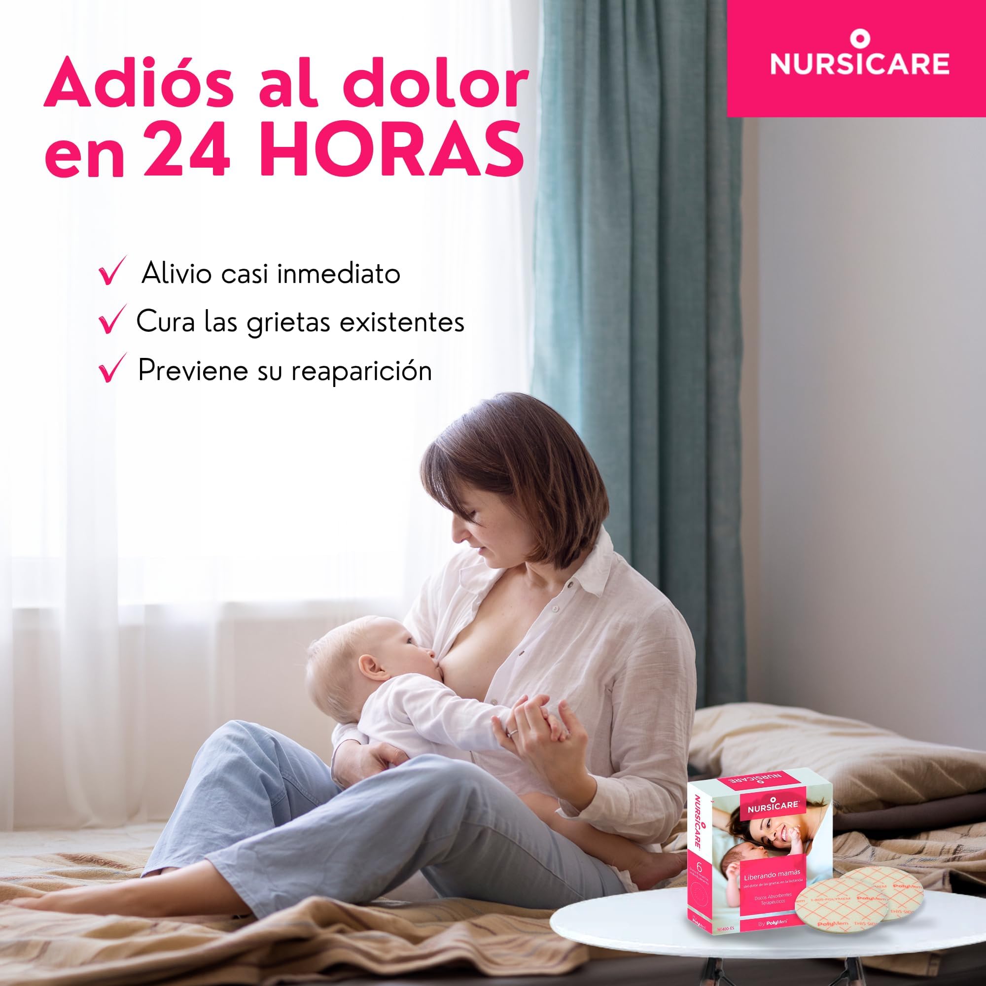 Nursicare Parches Para Reducir Dolor en los Pezones Durante la Lactancia | Apósitos Cura Grietas | 6 Unid. | Altísima Calidad