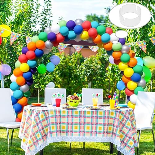 Miniatura 7 de AKOAK 50 piezas de hebilla de anillo de arco de globos, soporte de clip de plástico, conector de globos, arco de globos para bricolaje, decoración