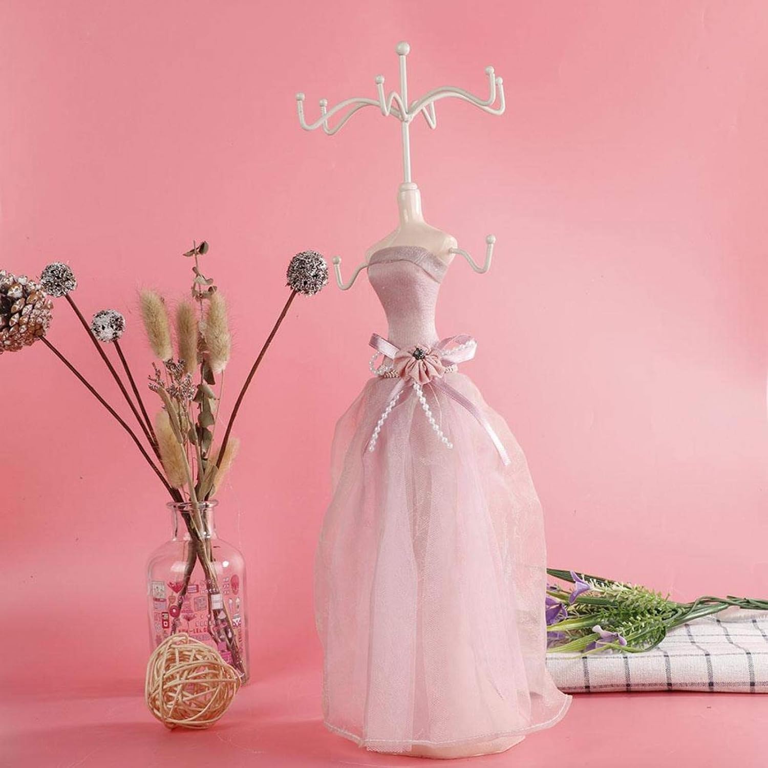 Jewelry Rack, Model Dress High-heeled Shoes Earring Necklace Ring Jewelry Holder Stand Display(01)