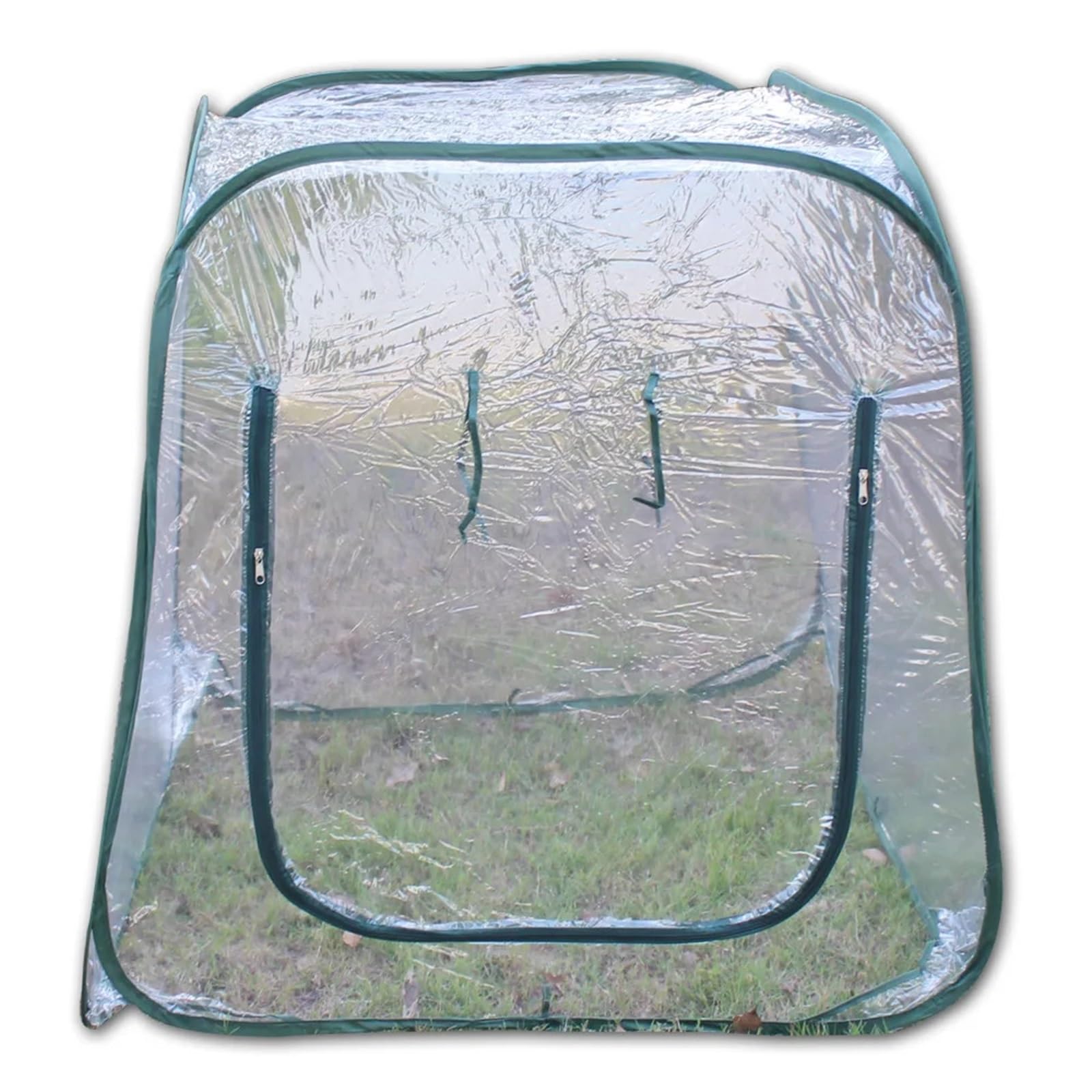 GewäChshaus Treibhaus Tomatenhaus 98X98X98cm PVC Faltbare Gewächshaus Wintergarten Mini Gewächshaus Garten Abdeckung