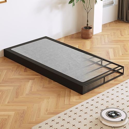 Miniatura 11 de Somier de Caja, Base de Colchón con Marco de Metal y Funda de Tela, Montaje Fácil, Sin Ruido (12.7 cm, Tamaño Matrimonial) 5 Inch,17.78 cm (7