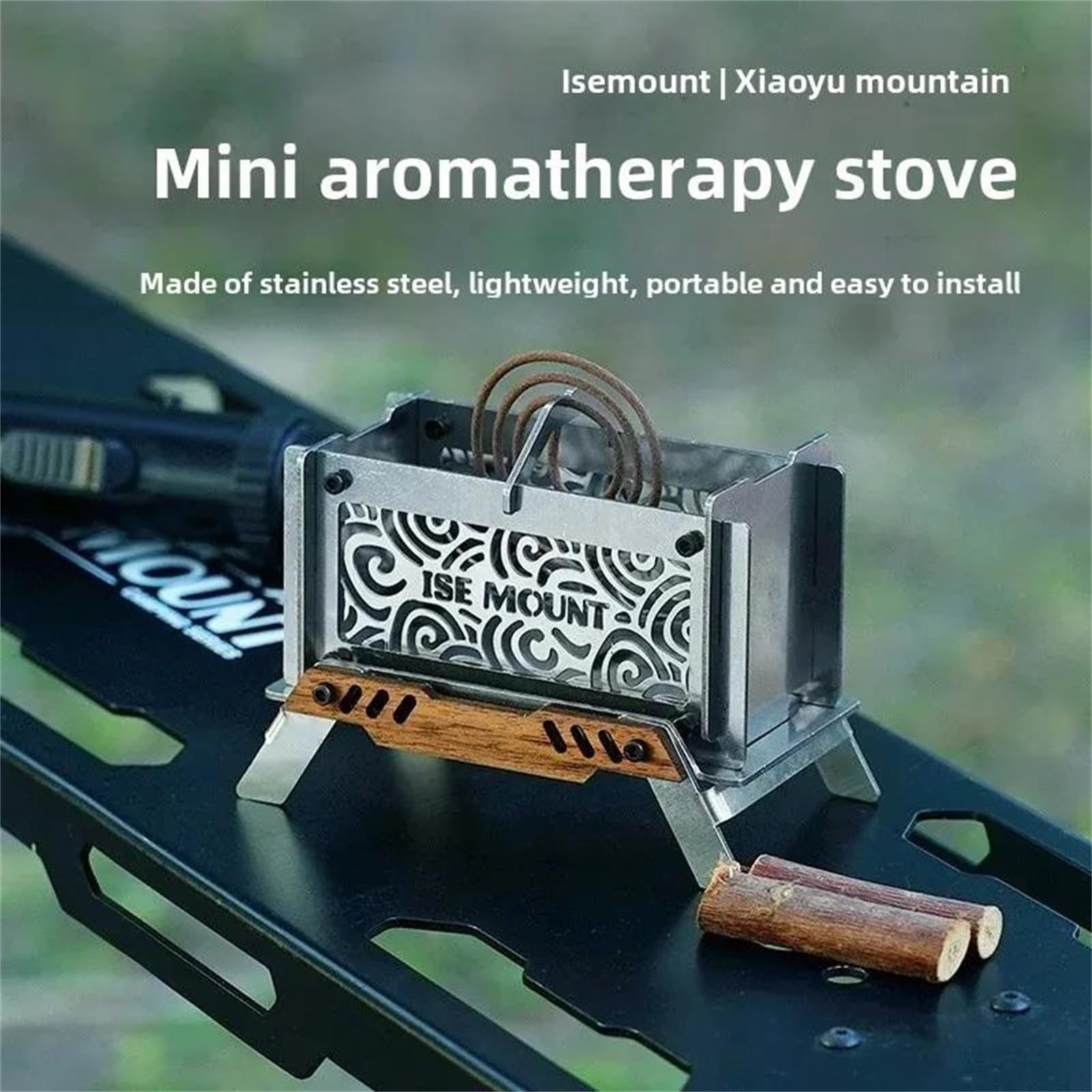 Estufa leña Acero Inoxidable Exteriores Mini Estufa aromaterapia leña Desmontable Plataforma portátil fogatas Camping difusor Incienso antimosquitos calefacción Cocina Patio Camping