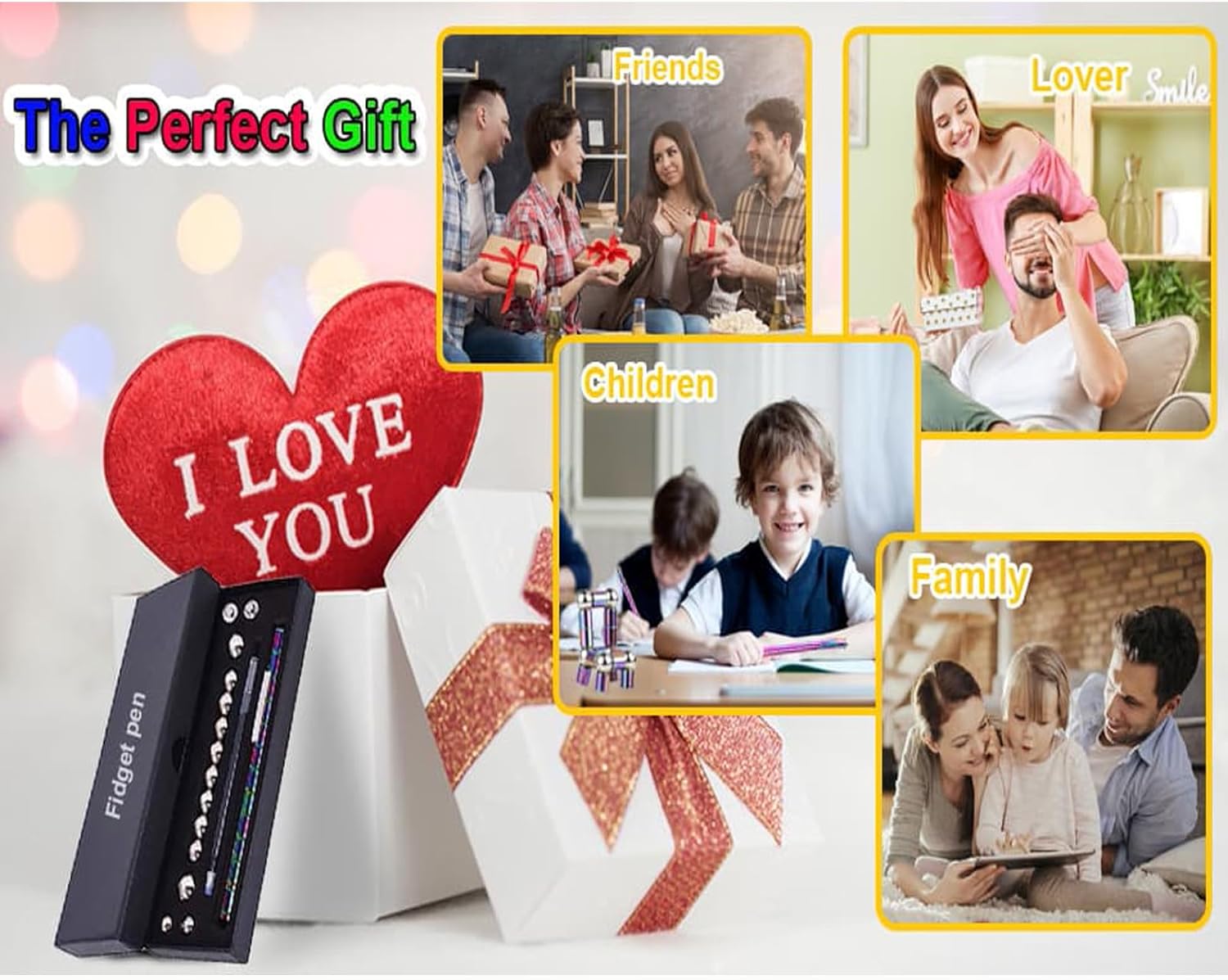 Valentines Day Gifts for Kids Magnetic Fidget Pen, Magnetic Pen for Teenage Boys, Decompression Magnet Pen Fidget Toy Pens, Birthday Novelty Toy for Classroom Students Present - Image 5