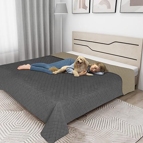 Miniatura 2 de Easy-Going Funda de cama de perro 100% impermeable, reversible, a prueba de fugas, lavable, protector de muebles para mascotas, niños, perros, gatos