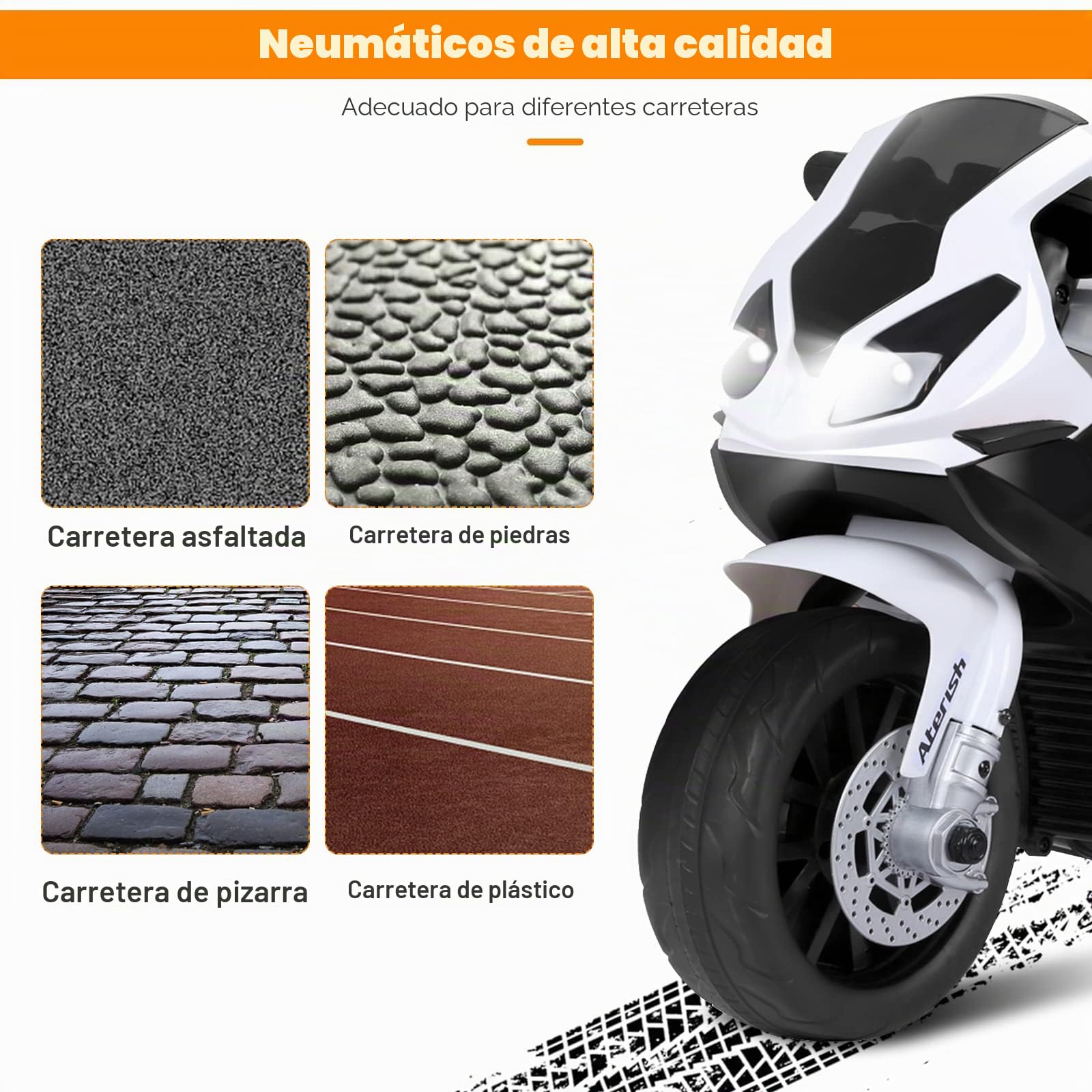 RELAX4LIFE BMW-S 1000 RR 6V Moto Eléctrica para Niños con 3 Ruedas, Música, Luces y Claxon, 3 km/h, Triciclo Eléctrico para Niños de 18-36 Meses, Capacidad de Carga de 20 kg (NEGRO)