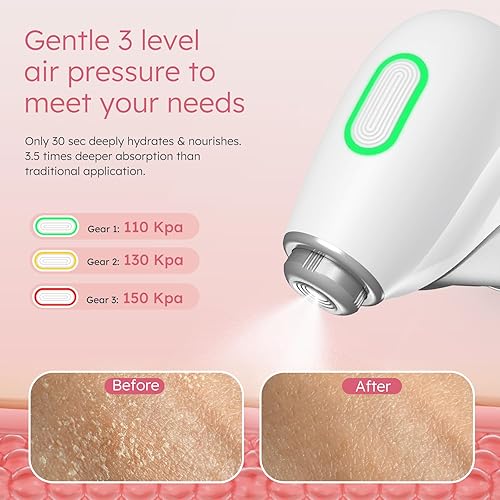 Miniatura 2 de PELCAS Mister facial inalámbrico, pulverizador de niebla facial nano de 0.008 in, máquina facial de oxígeno de 65 Kpa, aerógrafo para cuidado de la