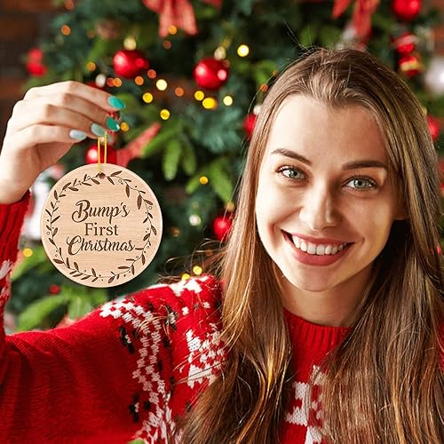 Miniatura 4 de TheUnifury - Adorno de embarazo personalizado para bebé 2024, adorno de ultrasonido, adorno de anuncio de embarazo, adorno de madera para el primer