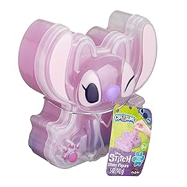 Disney Angel Stitch Premium Pre-Made Slime, 8 oz Glossy, Stretchy, Super Soft, Pink Slime, Stitch Shaped Confetti Add-Ins, Great 6 Year Old Toys
