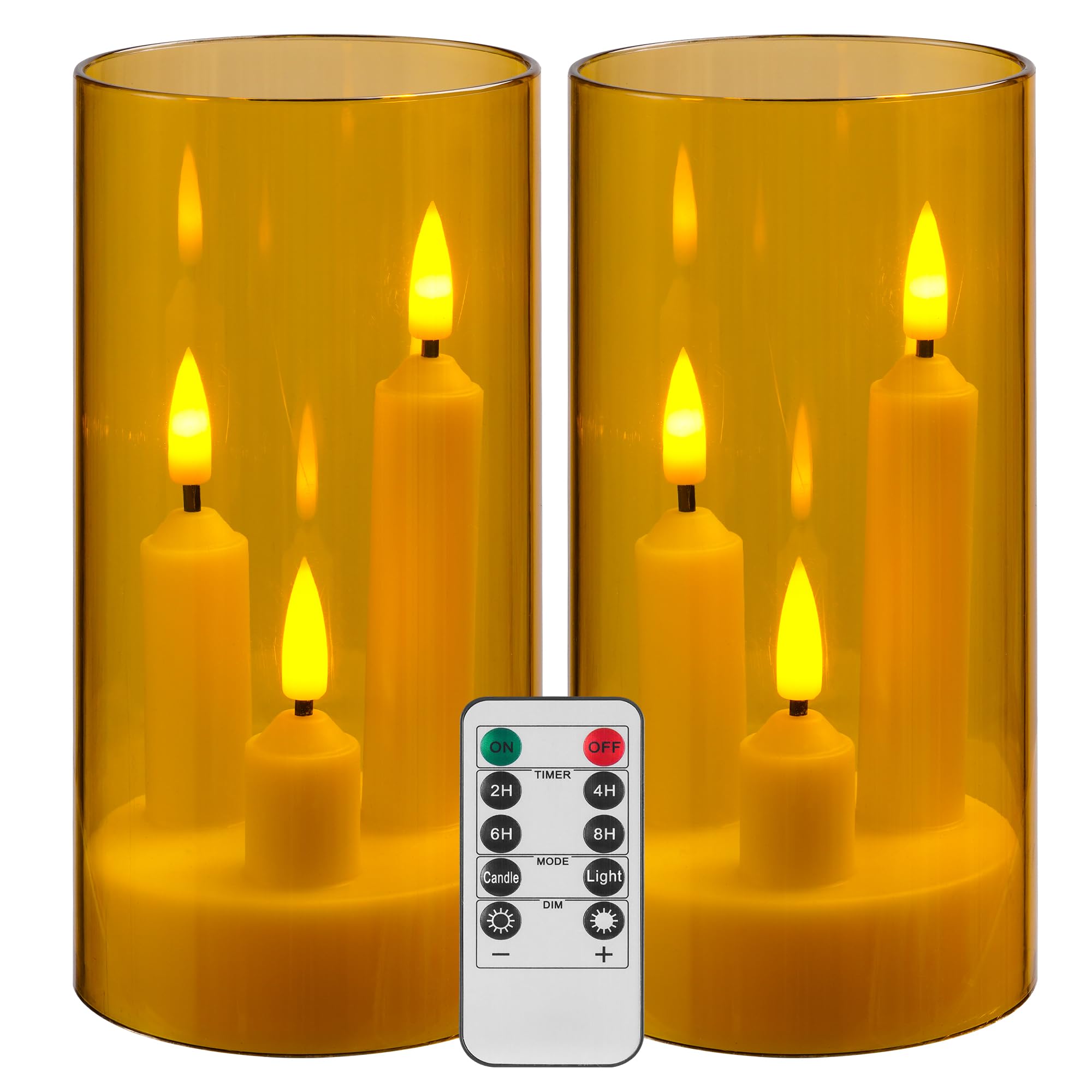 Candele LED senza fiamma in cera reale a pilastro avorio all'ingrosso nuove - Ci