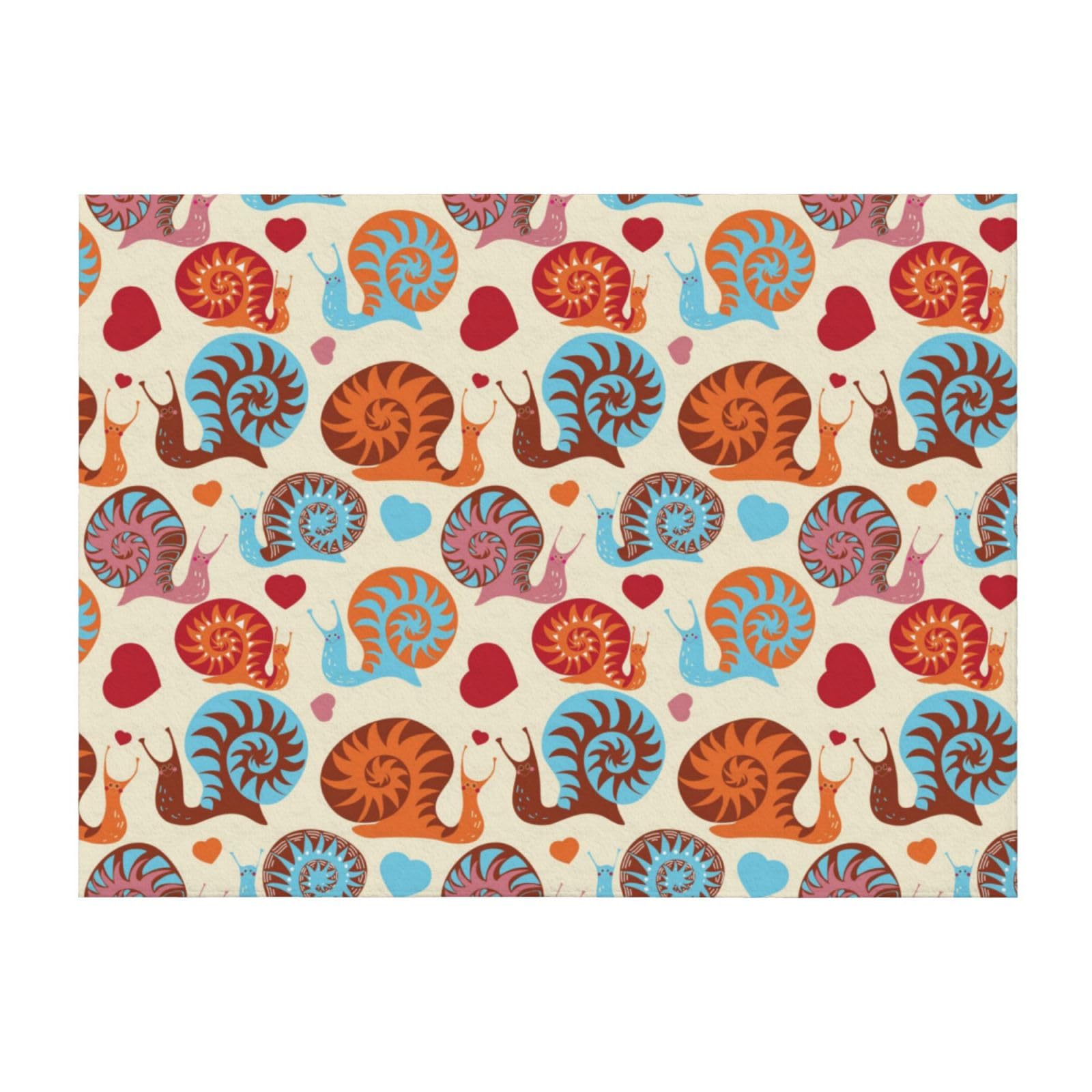 CHANGLEI Cute Snail Throw Blanket Flannel (240g) Blanket,Personalised Print Soft Warm Cozy Versatile Blanket For Bed Sofa
