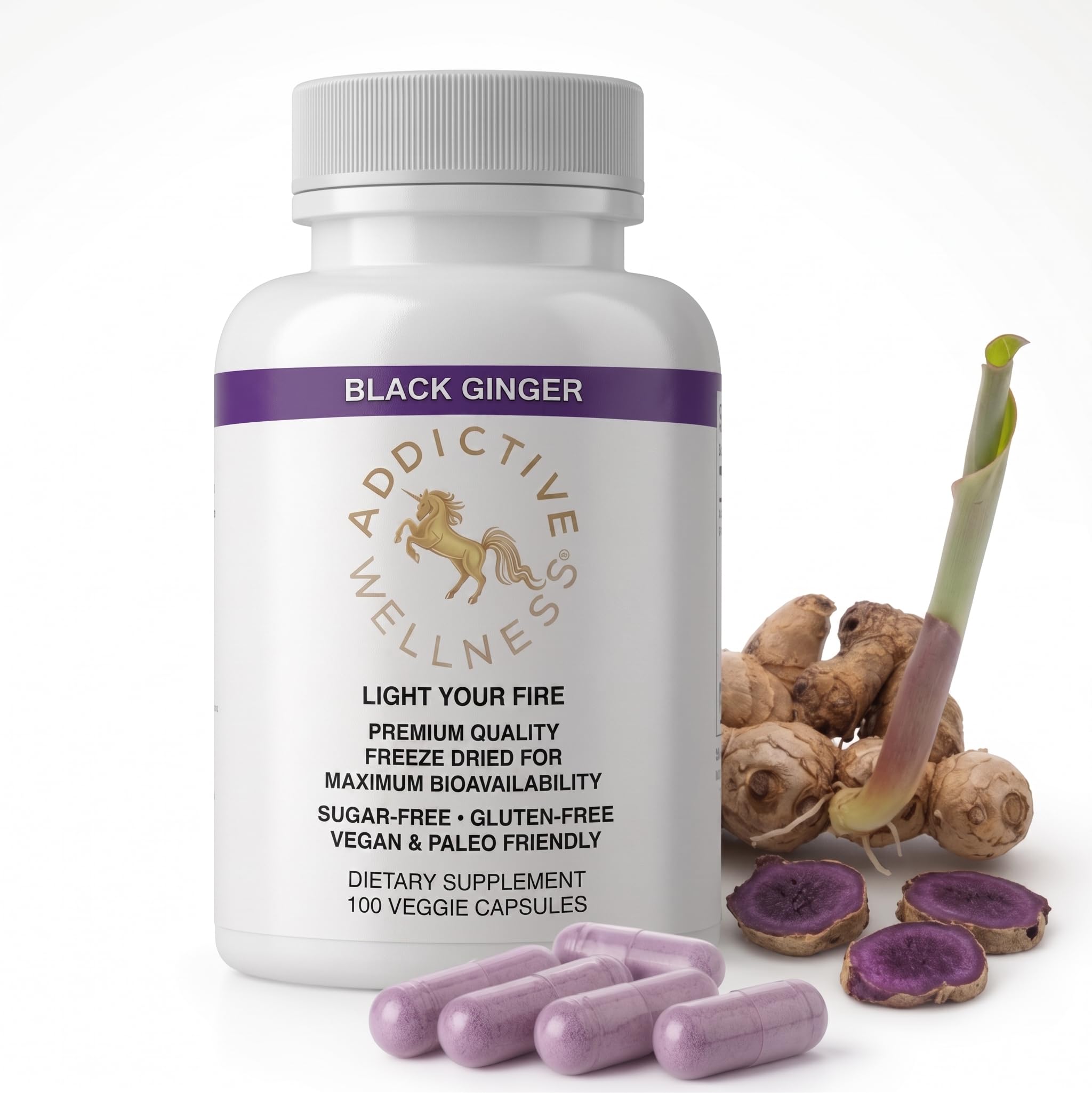 Addictive Wellness Black Ginger Capsules for Men