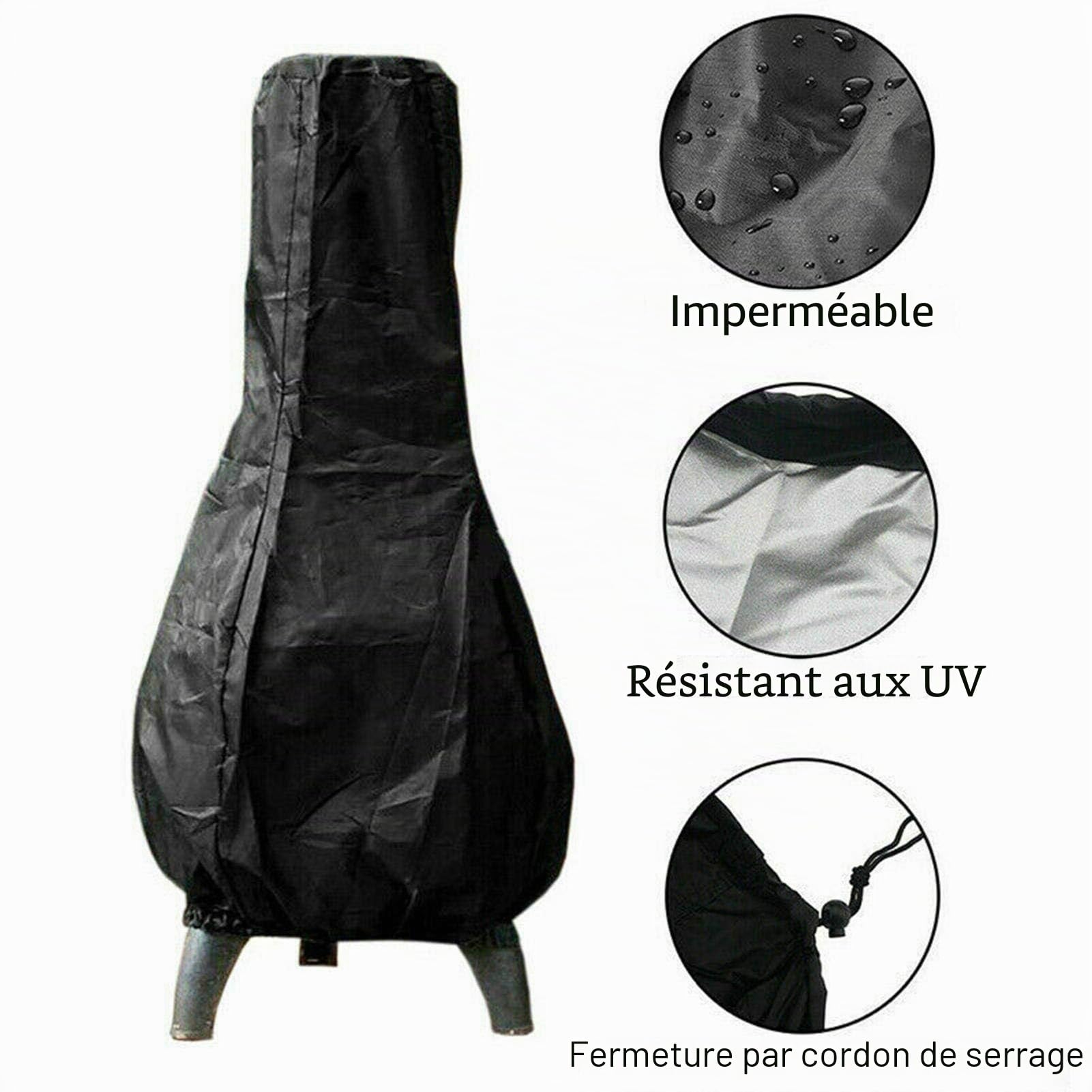 Housse de protection pour brasero - Imperméable - Protection solaire - En tissu Oxford 210D - 122 x 21 x 61 cm