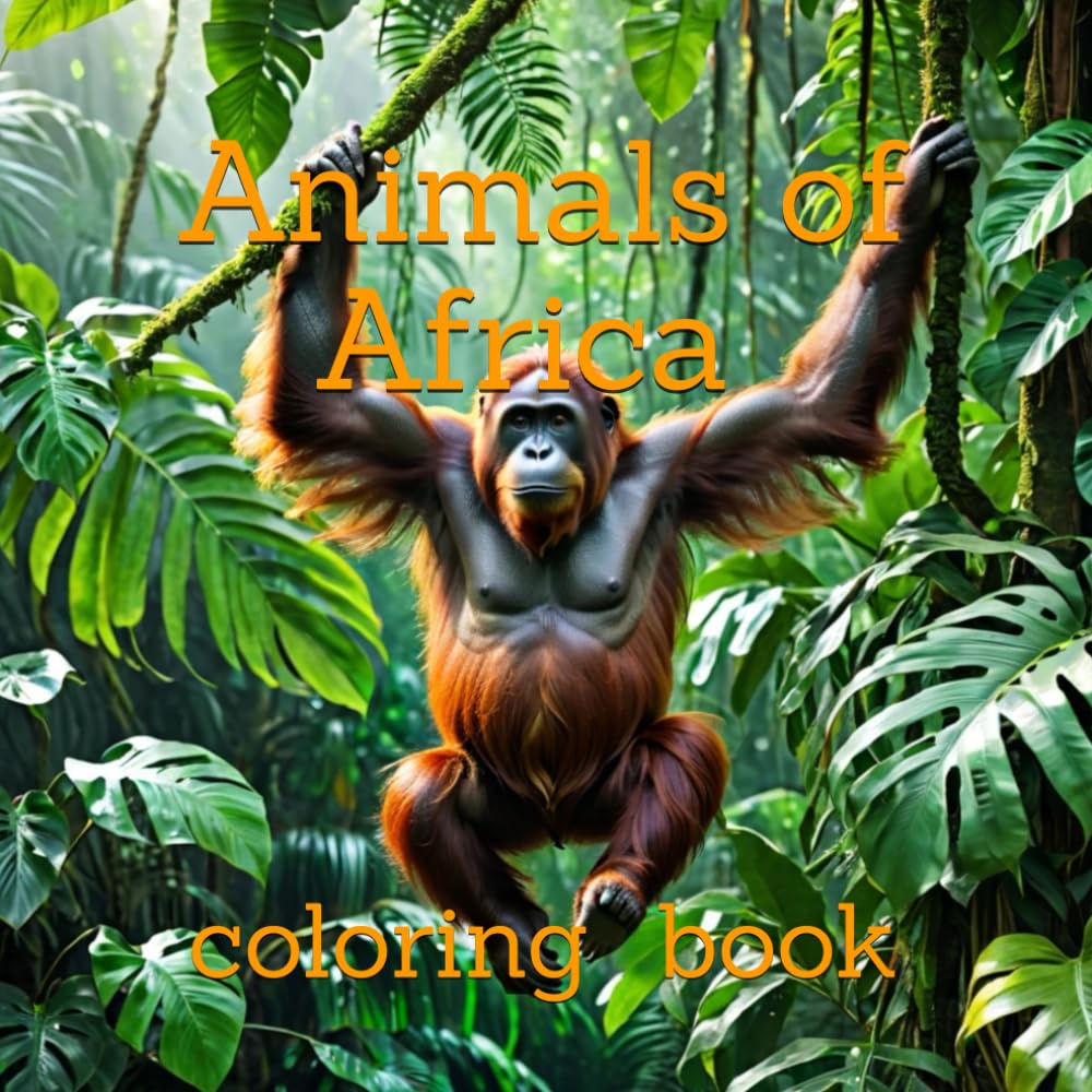 Animals of Africa coloring book