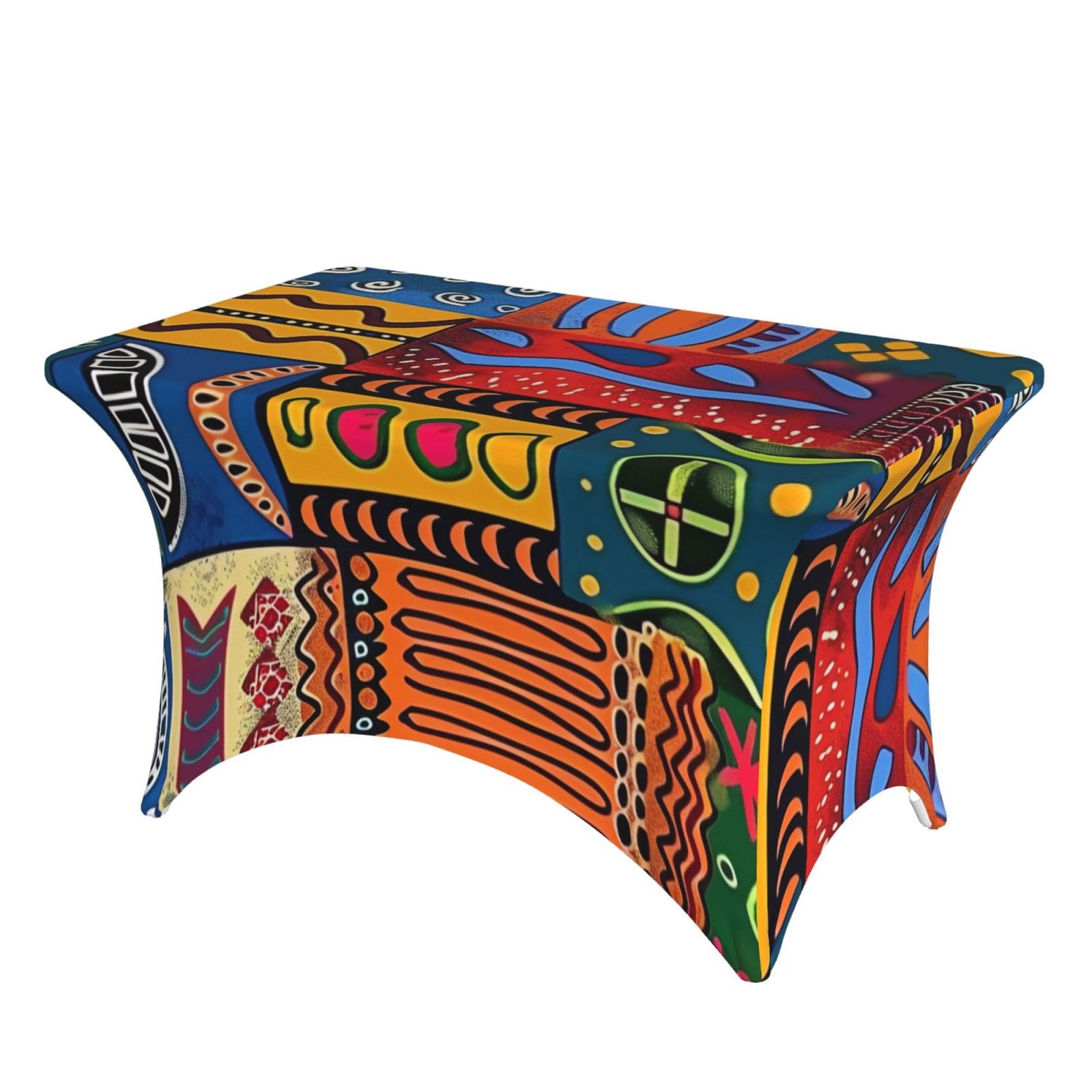 Nappe africaine élastique 1,2m : ne glisse plus ! Idéale pour table de repas et cuisine
