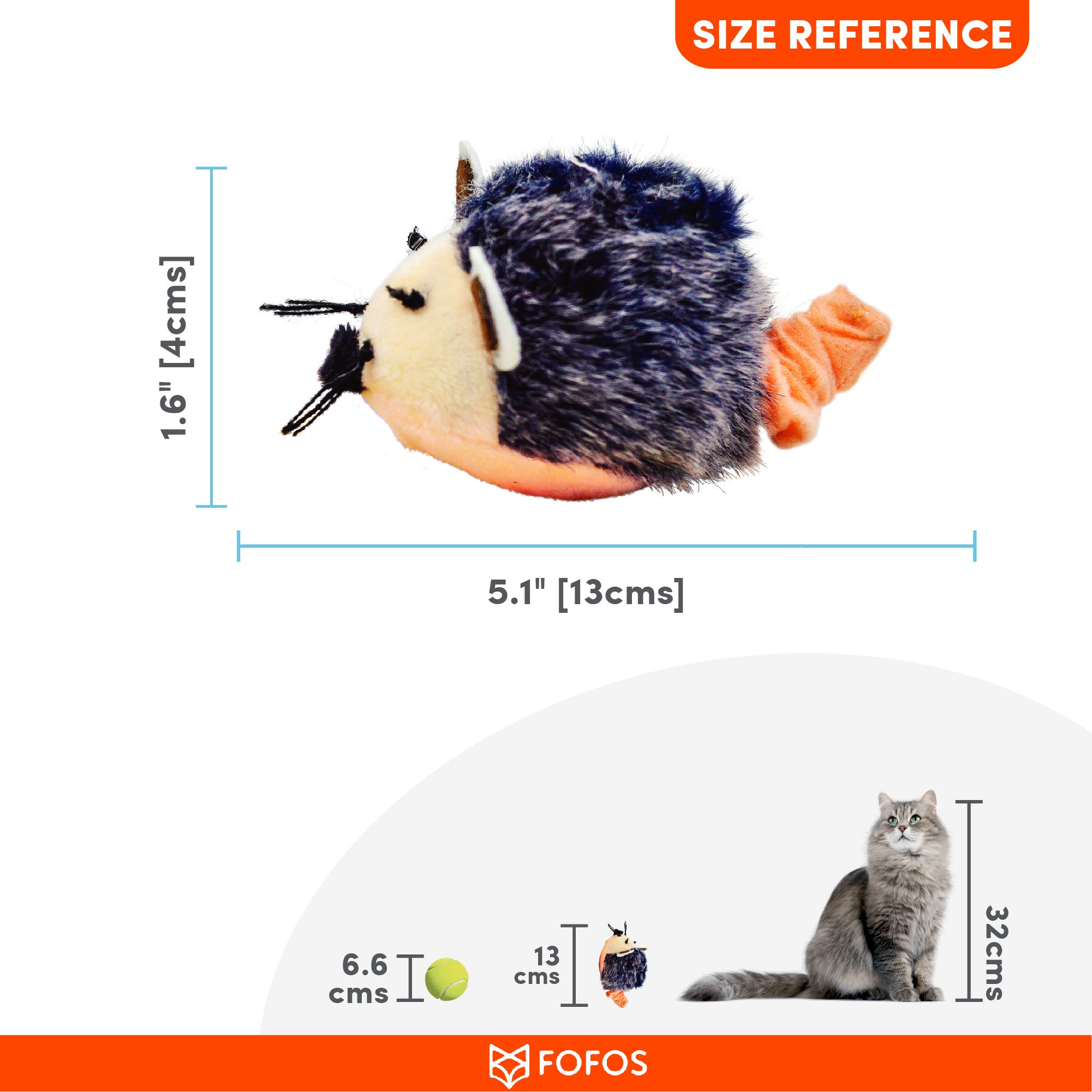 BarkButler FOFOFOS - Juguete para gatos con cuerda y chip de sonido, color gris