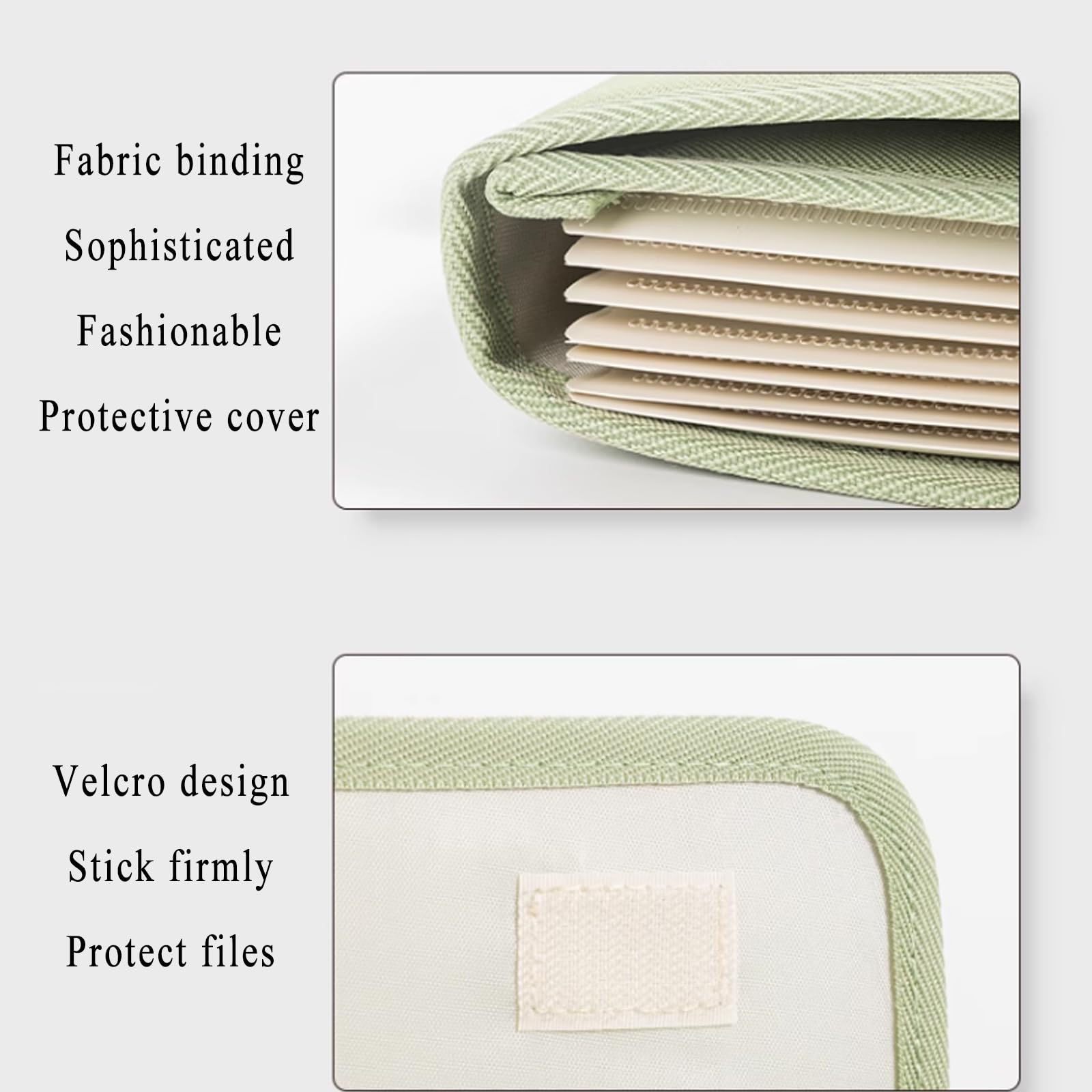 Aktenordner aus Kunststoff mit Faltmechanik, Kunststoff-Akkordeon-Aktenordner, erweiterbar, A4, 7 Fächer, Griff, Heimbüro, mehrfarbig(Beige)