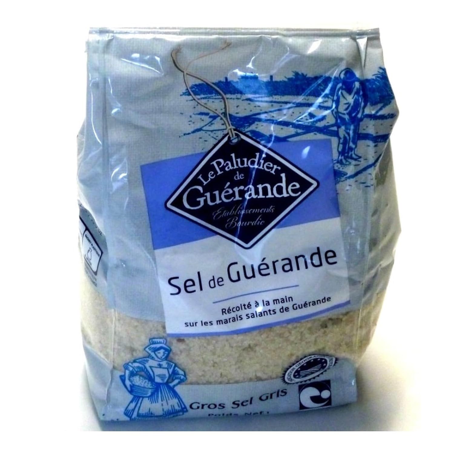 LE PALUDIER Grobes graues Meersalz aus Guérande 1000g handgeerntet Frankreich Bretagne inkl. FeinWert E-Book (6 x 1 kg)