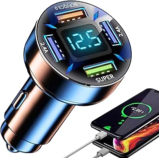 carro USB C | 66W USB C 4-Portas Carro Rápido Carregamento Rápido USB Tipo C Plug Adaptador Isqueiro Carro,Carregamento rápido vários dispositivos ao mesmo Jiem-br