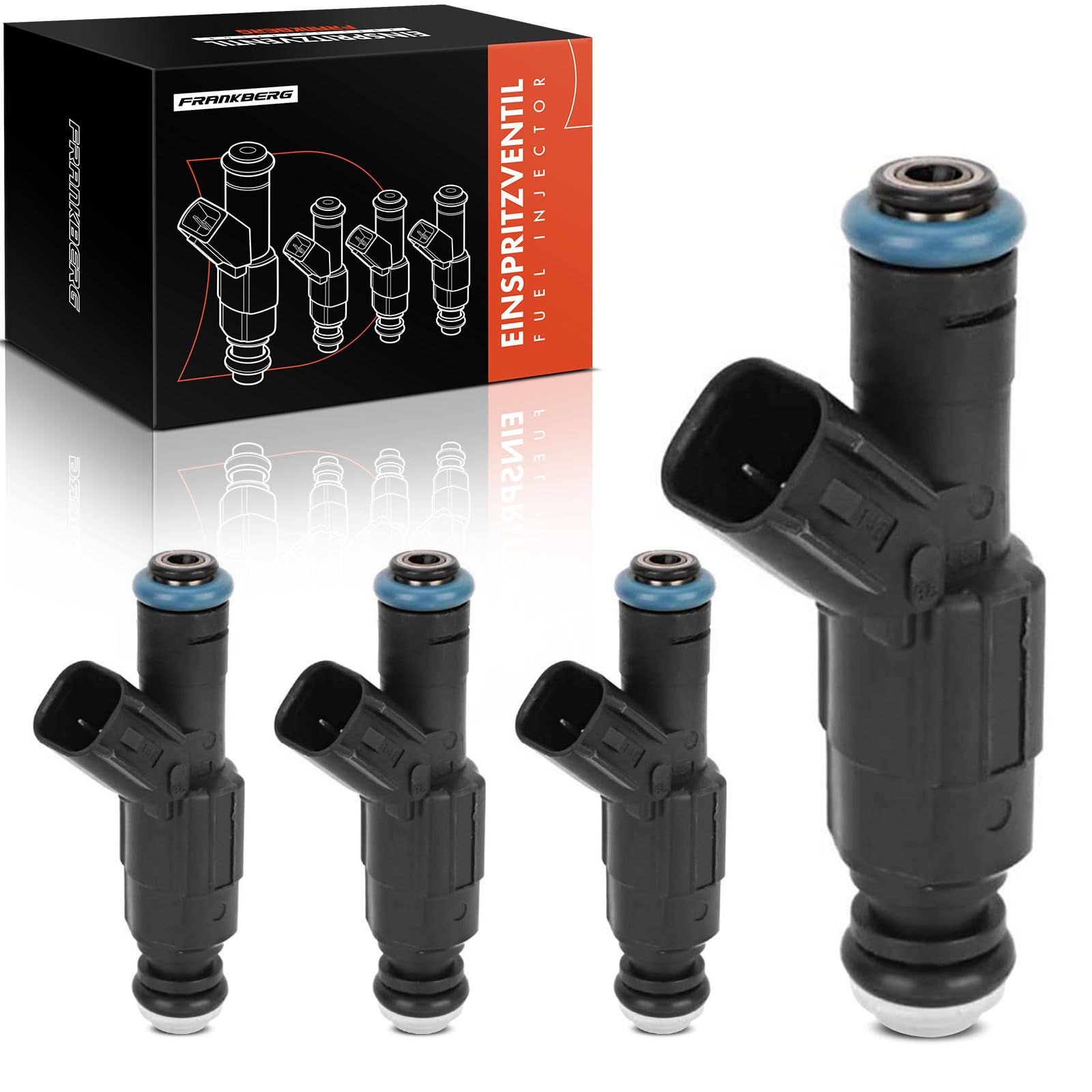 Frankberg 4X Fuel Injector Compatible with C-Max DM2 2007-2010 Fiesta V JD JH 2005-2008 Focus C-Max 2004-2007 Focus II DA DP HCP 2004-2012 Replace# 0280156154