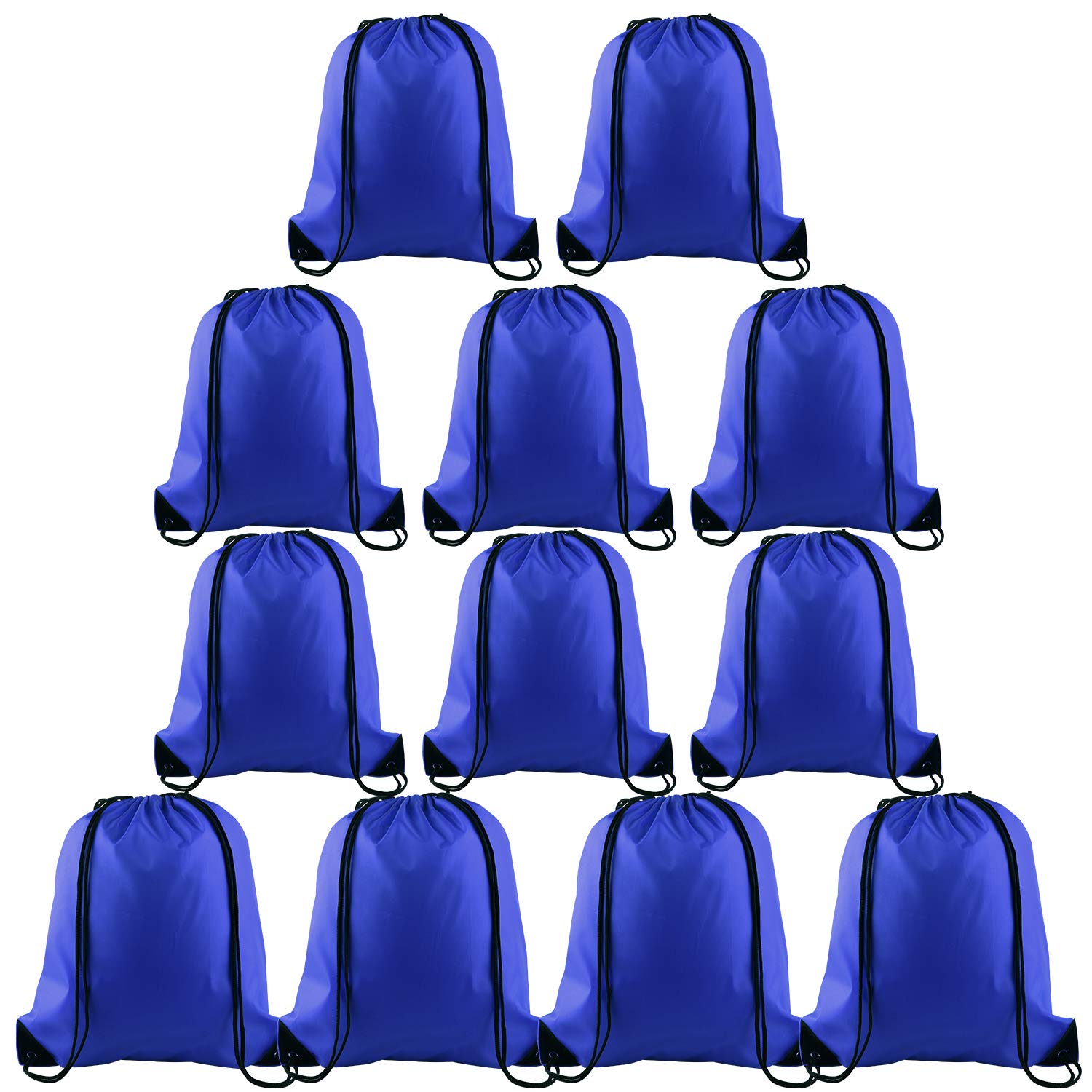 FEPITO 2-15 Pack Drawstring Backpack Bag Cinch Tote Sport Chain Backpack Gym Bags for Gym or Travel