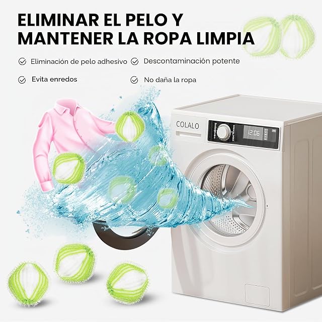 Foto 2 de 7 de Carehabi 12 PCS Bolas Atrapa Pelos Lavadora Atrapa Pelos Lavadora Mascotas