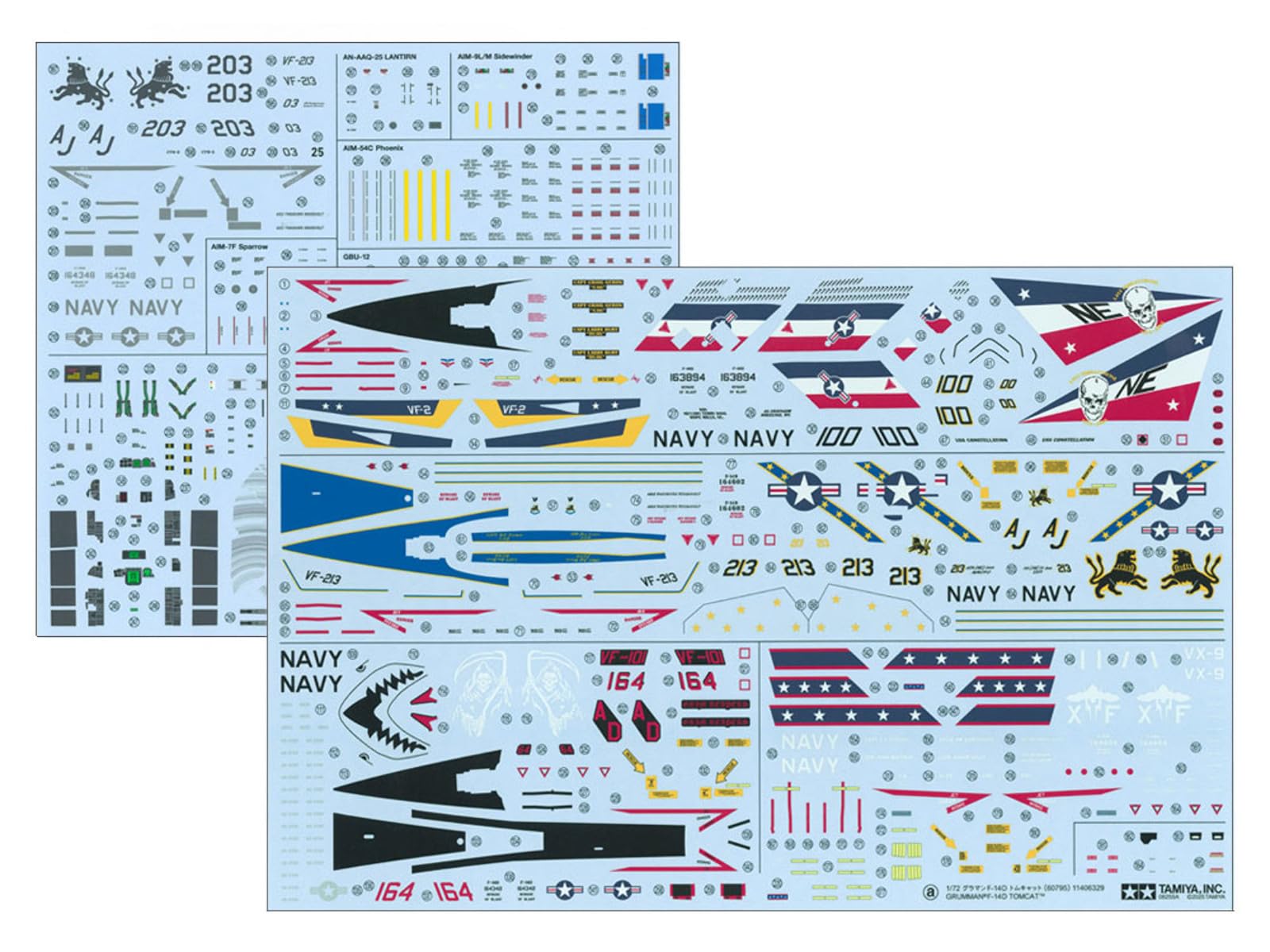 Tamiya 60795 1:72 Grumman F-14D Tomcat - originalgetreue Nachbildung, Plastik Bausatz, Basteln, Modellbausatz, Zusammenbauen, unlackiert, Modellbau, 1:72, Militärbausatz, unbunt