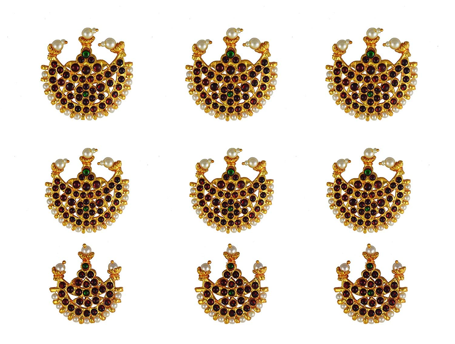 UG PRODUCTS Kemp Moon 9 pcs Jada Set (bharatanatyam Jewellery) (90A) (B0795ZXZCY) Amazon Price History, Amazon Price Tracker