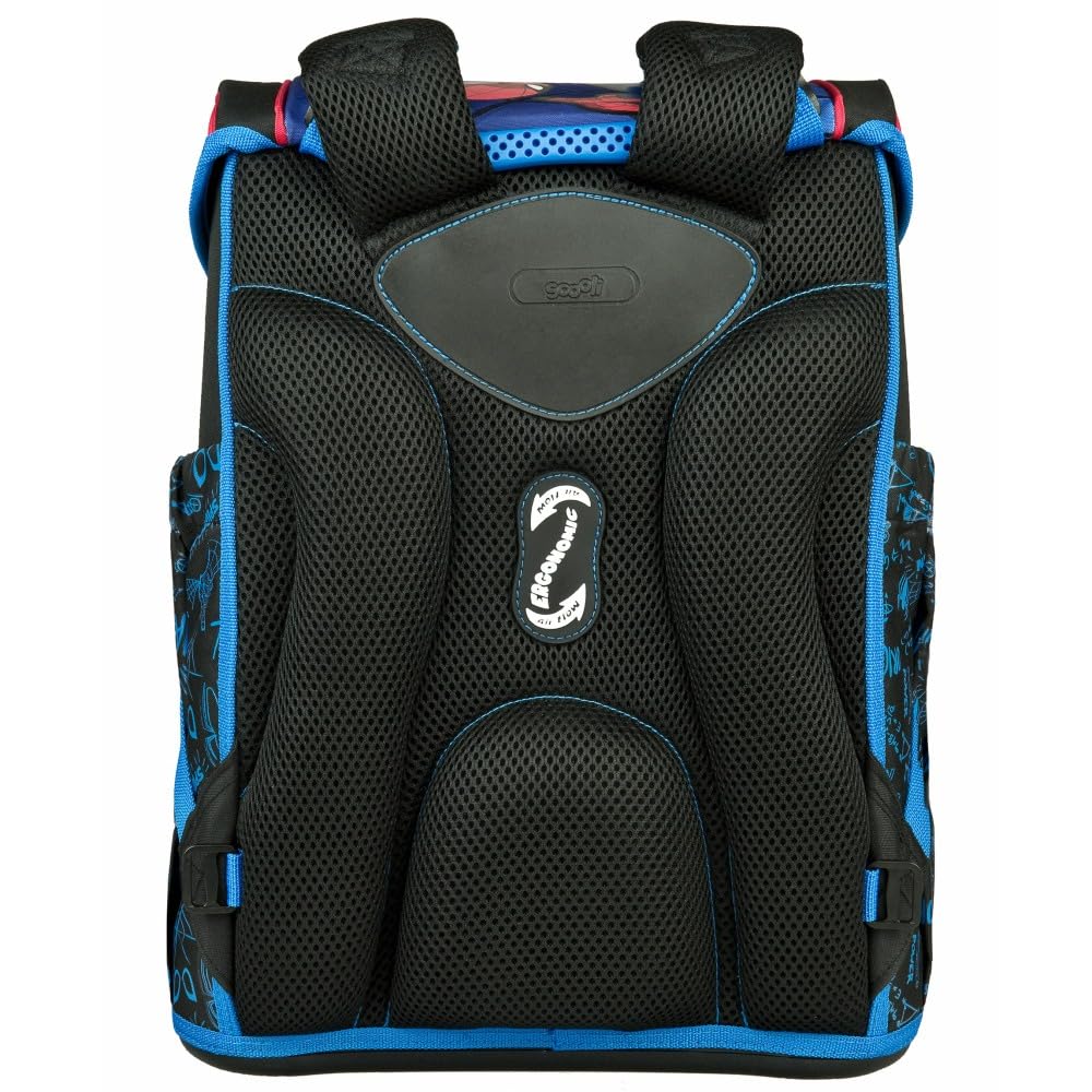 Scooli Schulranzen 1.Klasse Jungen EasyStart Schulranzen-Set "geeignet für Spiderman-Fans" (12tlg. mit Sporttasche, Brotdose, Trinkflasche, Stifteköcher, passend Geldbörse, Platzdeckchen, Schultüte)